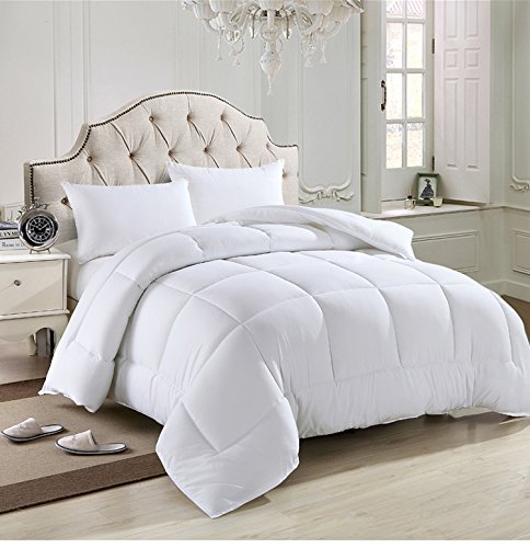 White Microfiber Comforter - Double Fill, All Season Cozy